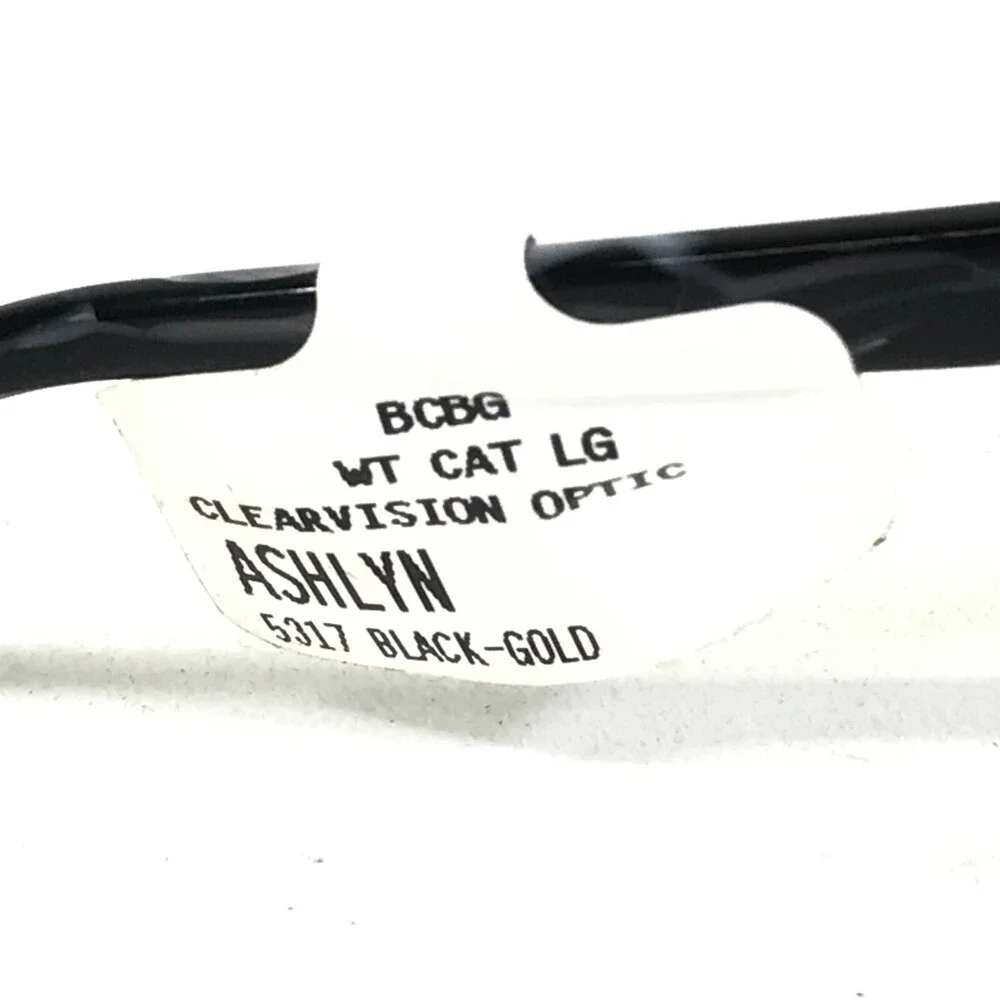 BCBGMAXAZRIA Eyeglasses Frames ASHYLYN BLACK Gray Marble Gold Cat Eye 53-17-140